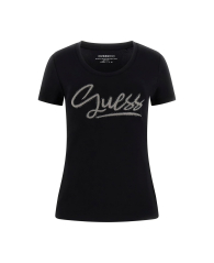 Женская футболка GUESS с логотипом из страз 1162709564 (Черный XL)