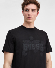 Чоловічі футболки Guess з вишитым логотипом 1162710598 (Чорний XL)