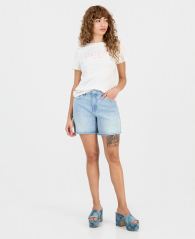 Женская футболка GUESS с объемным логотипом 1162728340 (Молочный M)