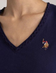 Женская футболка U.S. Polo Assn 1162818684 (Синий XS)