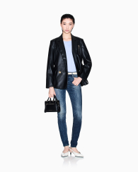 Женская футболка Armani Exchange с логотипом 1162844809 (Сиреневый S)