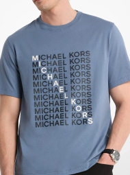 Мужская футболка Michael Kors с логотипом 1163121545 (Синий XL)