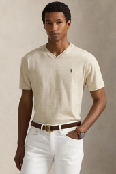 Футболка мужская Polo Ralph Lauren с вышитым логотипом 1163231345 (Бежевый XL)