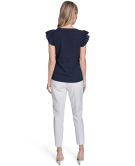 Женская футболка Tommy Hilfiger с рукавами-оборками 1163460737 (Синий XL)