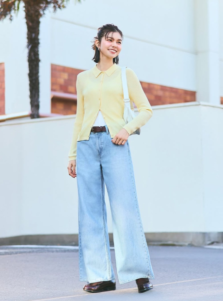 Женский кардиган-поло UNIQLO 1159842914 (Желтый XXL)