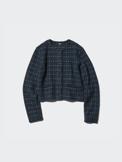 Женский вязаный кардиган UNIQLO 1159843014 (Синий L)