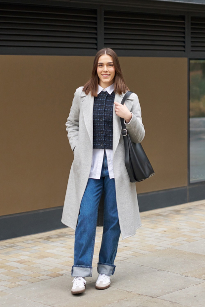 Женский вязаный кардиган UNIQLO 1159843014 (Синий L)