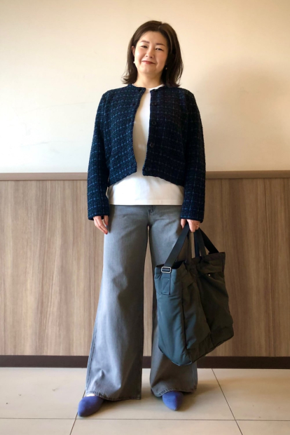 Женский вязаный кардиган UNIQLO 1159843014 (Синий L)