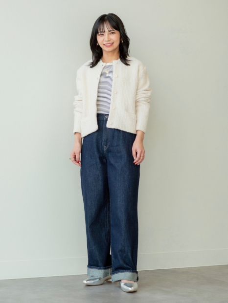 Женский вязаный кардиган UNIQLO 1159843004 (Молочный M)