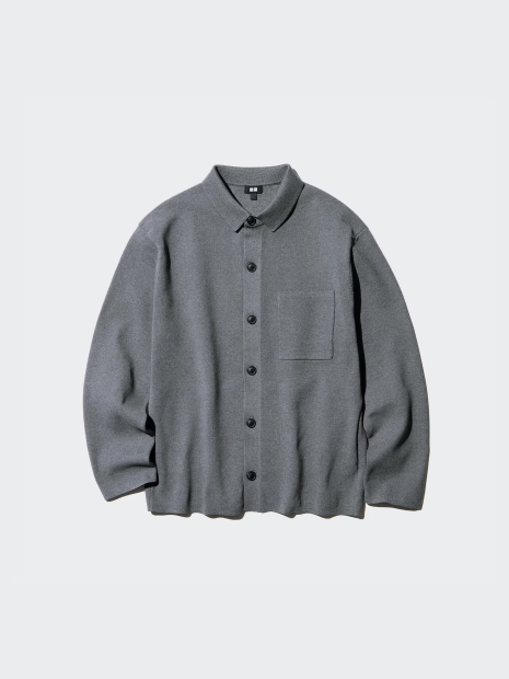 Кардиган UNIQLO кофта на пуговицах 1159844550 (Серый 3XL)