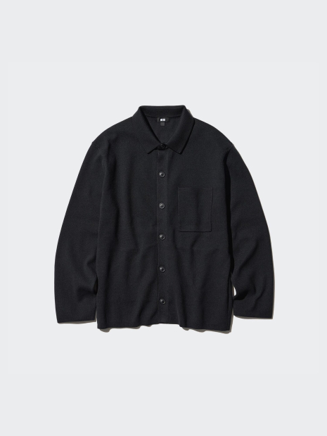 Кардиган UNIQLO кофта на пуговицах 1159846022 (Черный 3XL)