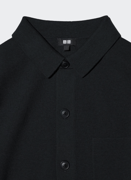 Кардиган UNIQLO кофта на пуговицах 1159846022 (Черный 3XL)