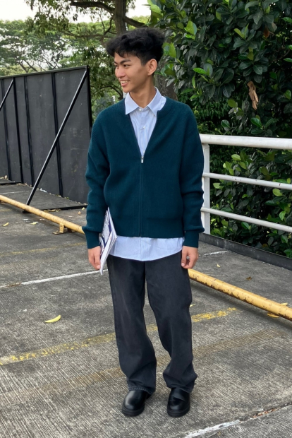 Вязаный кардиган UNIQLO на молнии 1159849980 (Зеленый M)