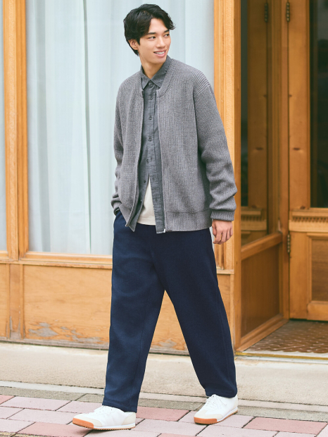 Вязаный кардиган UNIQLO на молнии 1159852950 (Серый XL)