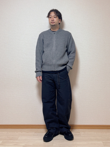 Вязаный кардиган UNIQLO на молнии 1159852950 (Серый XL)