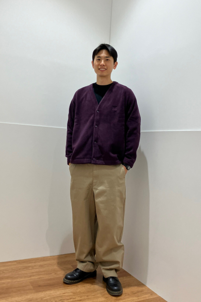 Флисовый кардиган UNIQLO and NEEDLES оверсайз 1159852963 (Фиолетовый L)