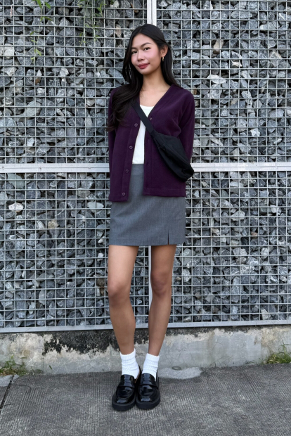 Флисовый кардиган UNIQLO and NEEDLES оверсайз 1159852963 (Фиолетовый L)