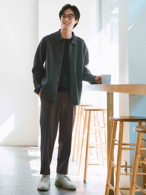 Кардиган UNIQLO кофта на пуговицах 1159855323 (Зеленый XXL)