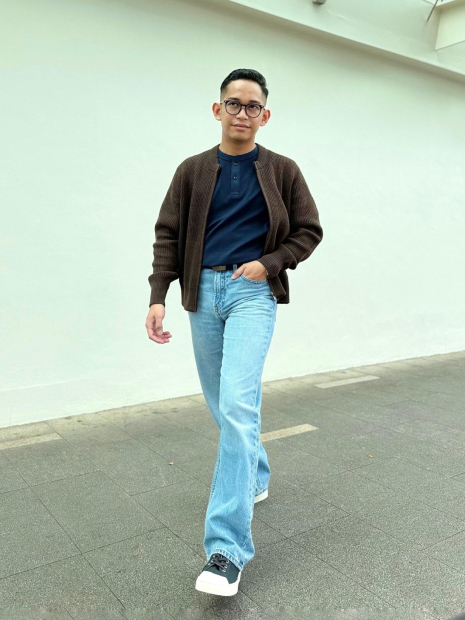 Вязаный кардиган UNIQLO на молнии 1159856609 (Коричневый M)