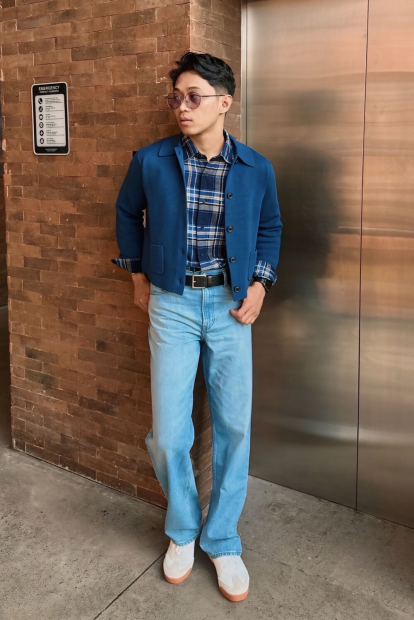 Женский кардиган UNIQLO на пуговицах 1159856987 (Синий XXL)