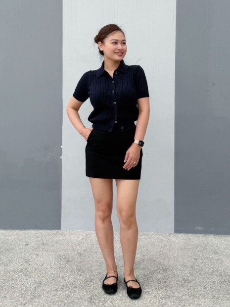 Женский вязаный кардиган с коротким рукавом UNIQLO кофта 1159857366 (Синий XL)