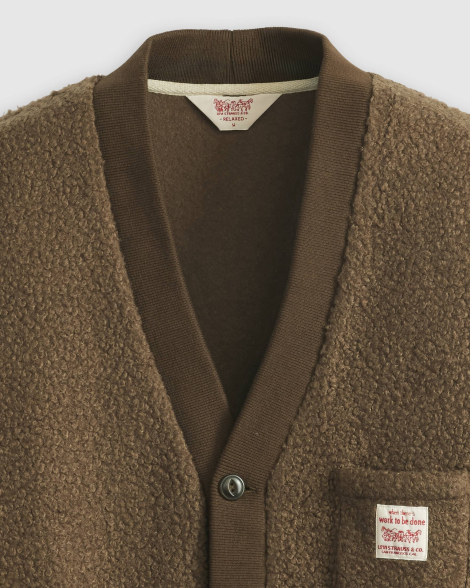 Чоловічий кардиган Levi's 1159857602 (Коричневий L)