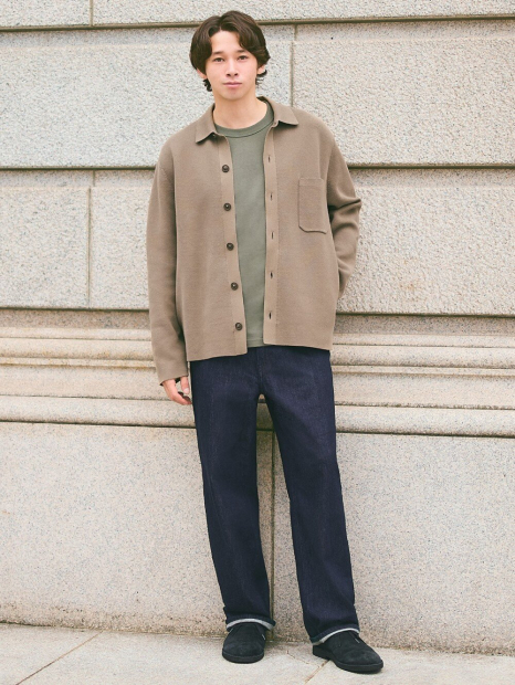 Кардиган UNIQLO кофта на пуговицах 1159862415 (Бежевый S)