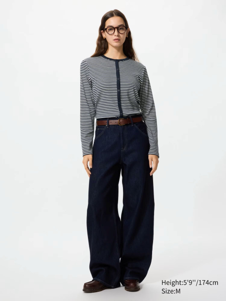 Кардиган UNIQLO кофта 1159864465 (Синий/Серый S)