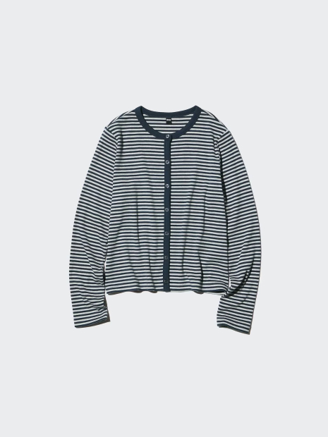 Кардиган UNIQLO кофта 1159864465 (Синий/Серый S)