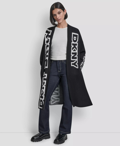 Оверсайз кардиган DKNY 1160051681 (Черный M/L)