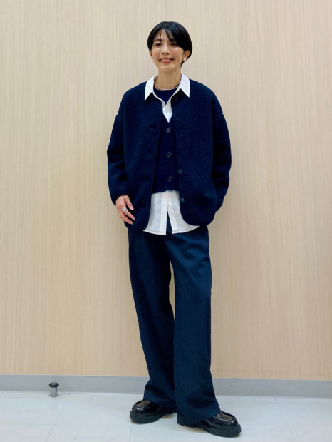 Женский вязаный кардиган Souffle Yarn UNIQLO кофта 1160373149 (Синий L)