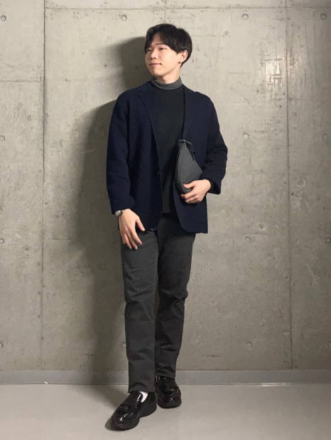 Вязаный пиджак UNIQLO 1160777992 (Синий 3XL)