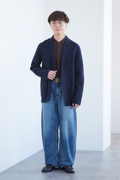 Вязаный пиджак UNIQLO 1160777992 (Синий 3XL)
