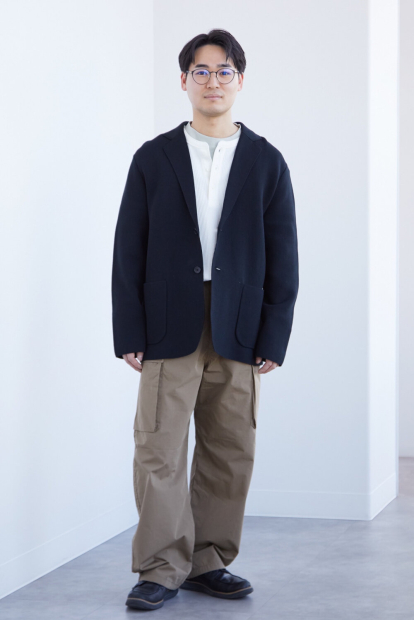 Вязаный пиджак UNIQLO 1160777992 (Синий 3XL)