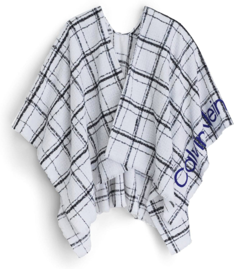 Уютная шаль-руана Calvin Klein с узором 1161844474 (Белый One size)