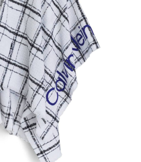 Уютная шаль-руана Calvin Klein с узором 1161844474 (Белый One size)