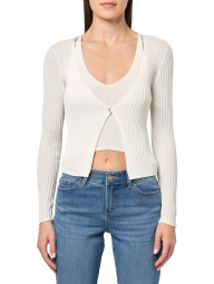 Женский кардиган GUESS двухслойный 1159839155 (Молочный M)