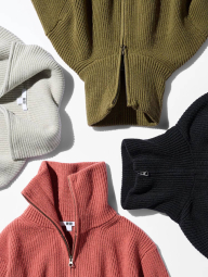 Женский свитер UNIQLO кардиган на молнии 1159840051 (Черный M)