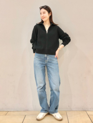 Женский свитер UNIQLO кардиган на молнии 1159840051 (Черный M)