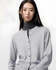 Женский шерстяной кардиган UNIQLO кофта 1159842812 (Серый XXL)