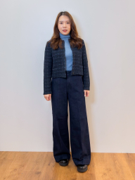 Женский вязаный кардиган UNIQLO 1159843014 (Синий L)