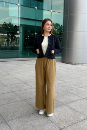 Женский вязаный кардиган UNIQLO 1159843014 (Синий L)
