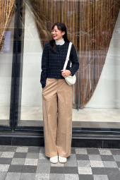 Женский вязаный кардиган UNIQLO 1159843014 (Синий L)