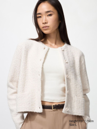 Женский вязаный кардиган UNIQLO 1159843004 (Молочный M)