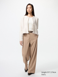 Женский вязаный кардиган UNIQLO 1159843004 (Молочный M)