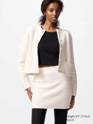Женский вязаный кардиган UNIQLO 1159843004 (Молочный M)