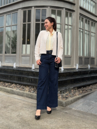 Женский вязаный кардиган UNIQLO 1159843004 (Молочный M)