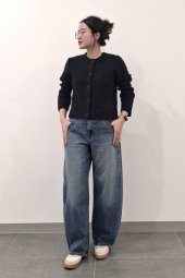 Женский вязаный кардиган UNIQLO 1159843008 (Черный M)