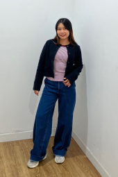 Женский вязаный кардиган UNIQLO 1159843008 (Черный M)
