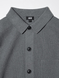 Кардиган UNIQLO кофта на пуговицах 1159844550 (Серый 3XL)